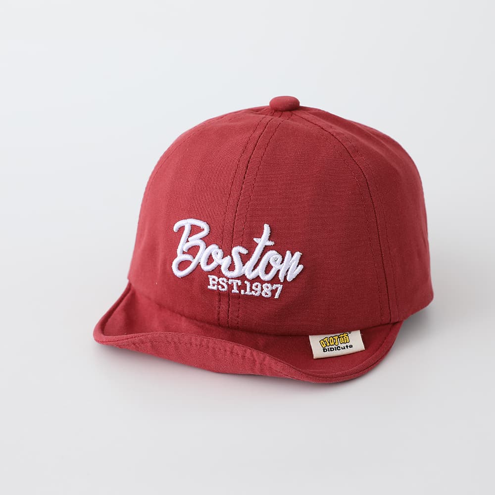 New Children's Solid-color English Three-dimensional Embroidered Adjustable Trendy Fashion Soft-brimmed Baseball Cap Suitable For Outdoor Travel And Sports 3