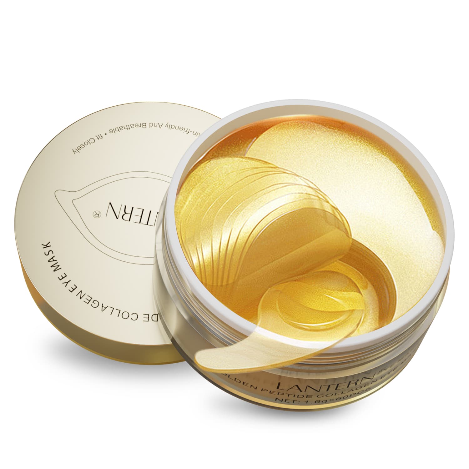 Golden Peptide Collagen Eye Mask, Moisturizing Eye Patches For Puffy Eyes And Dark Circles, 60PCS Hydrating Skincare 6