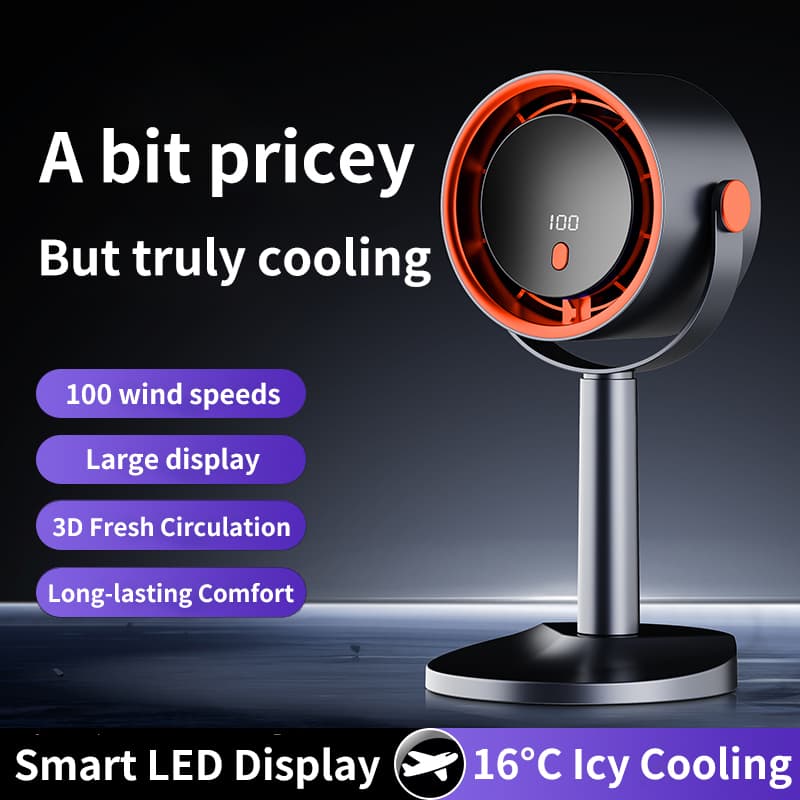 Forest Style Desktop Fan, USB Rechargeable Quiet Portable Fan With Activated Carbon Air Purification, 3-in-1 Stand Clip Hook Design, Energy Saving Circulating Fan For Home, Office, Bedroom Travel 11