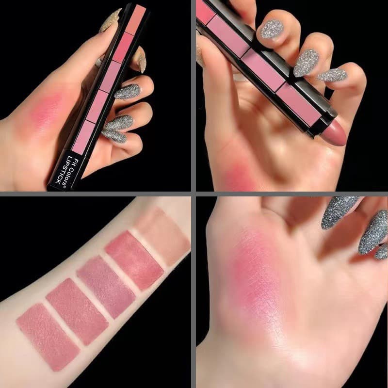 10-Color Matte Velvet Lipstick Set, 5-in-1 Long Lasting Non-Drying Lipstick Kit, Portable Multi-Color Lip Stick For Daily & Party Makeup 4