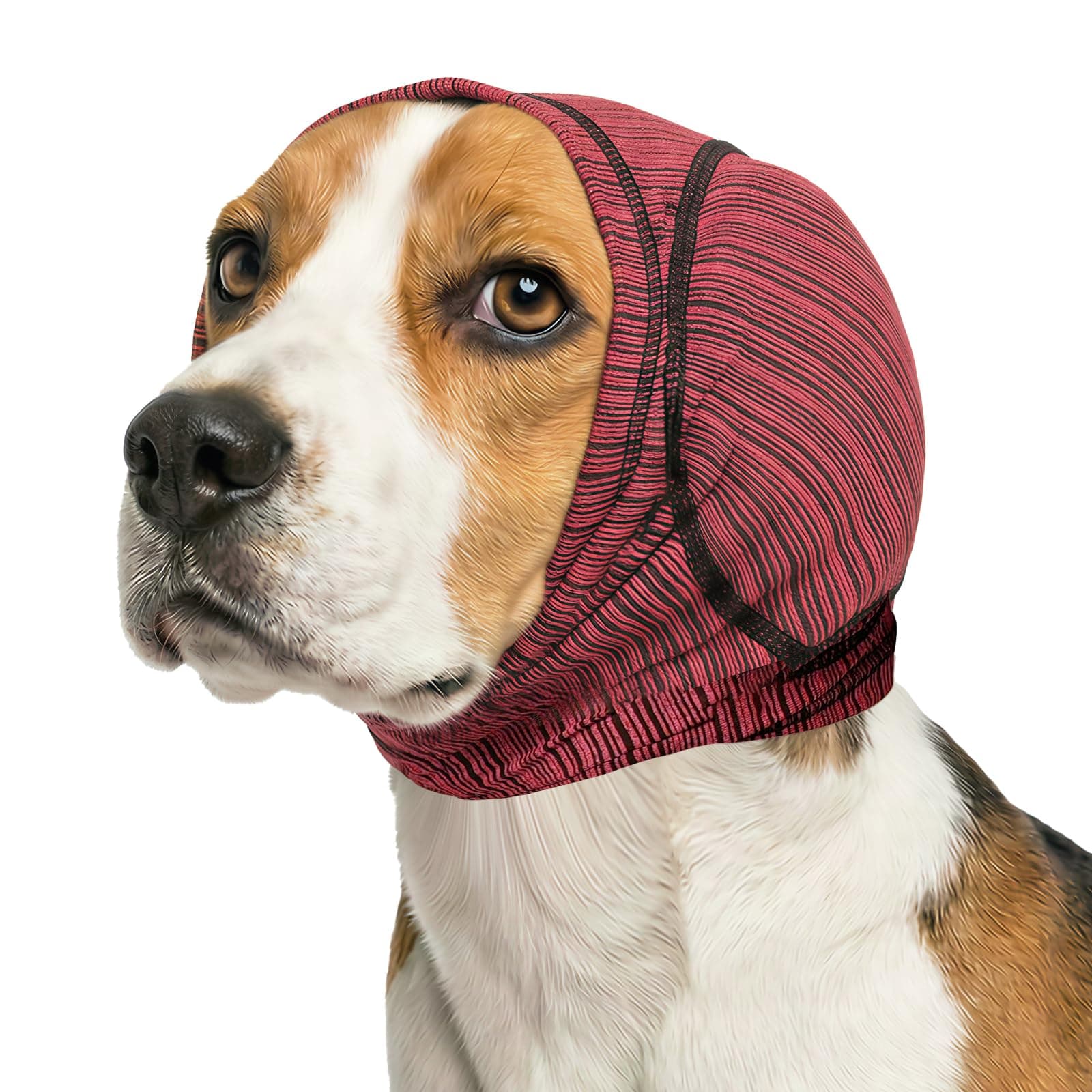 Soft Dog Ear Cover For Loud Noises,Thunderstorm&Fireworks-Dog Ear Wrap Hematoma For Ears Surgery Recovery Prevent Shaking, Scratching-Dogs Head Cover For Bathing, Grooming, Rainy Walks,Swimming 4