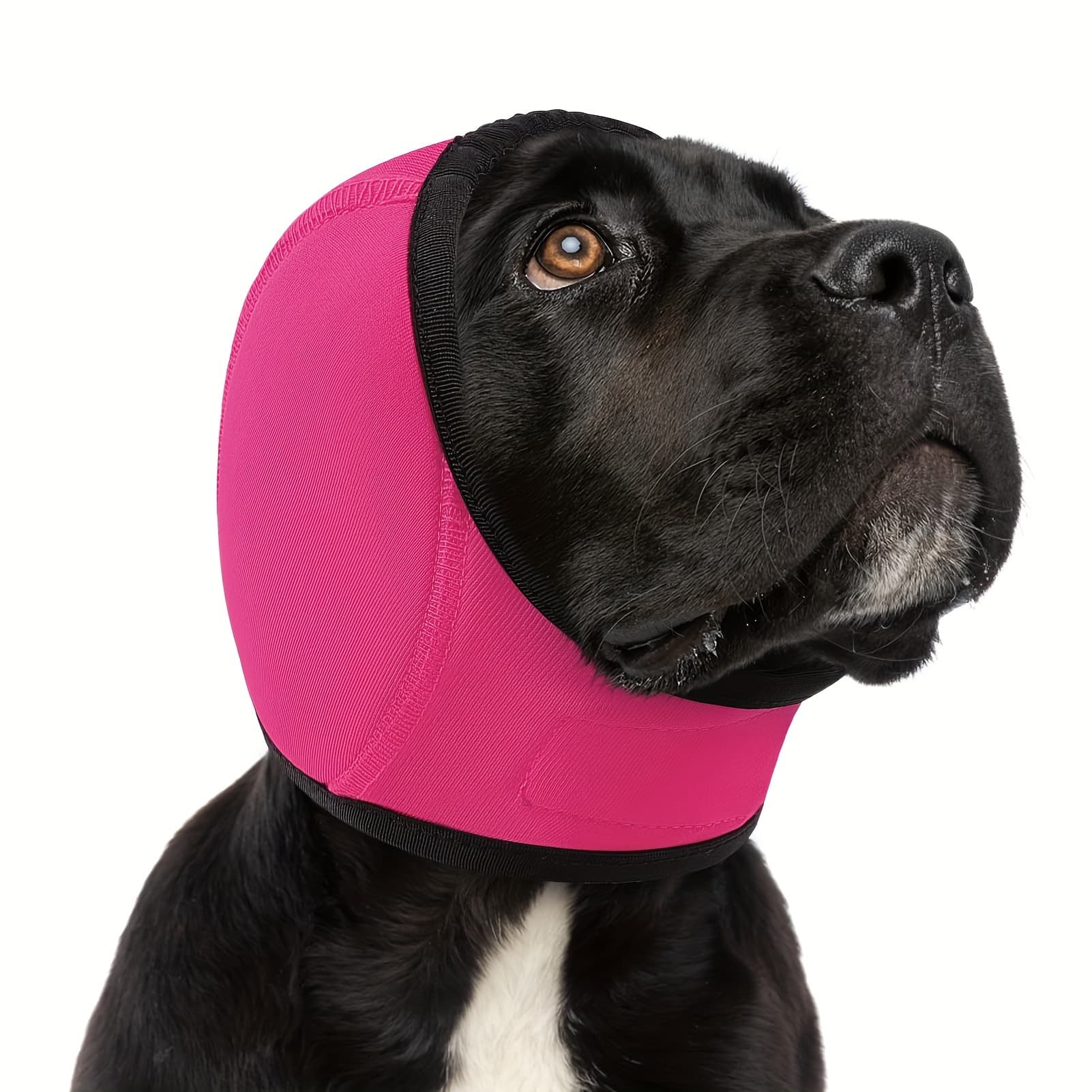 Dog Head Wrap - Quiet Ears For Anxiety, Waterproof Dog Calming Hood, No Shake Ear Cover Snoods For Thunder, Lightning, Fireworks, Vet Visits, Polyester And SBR Diving Fabric 8