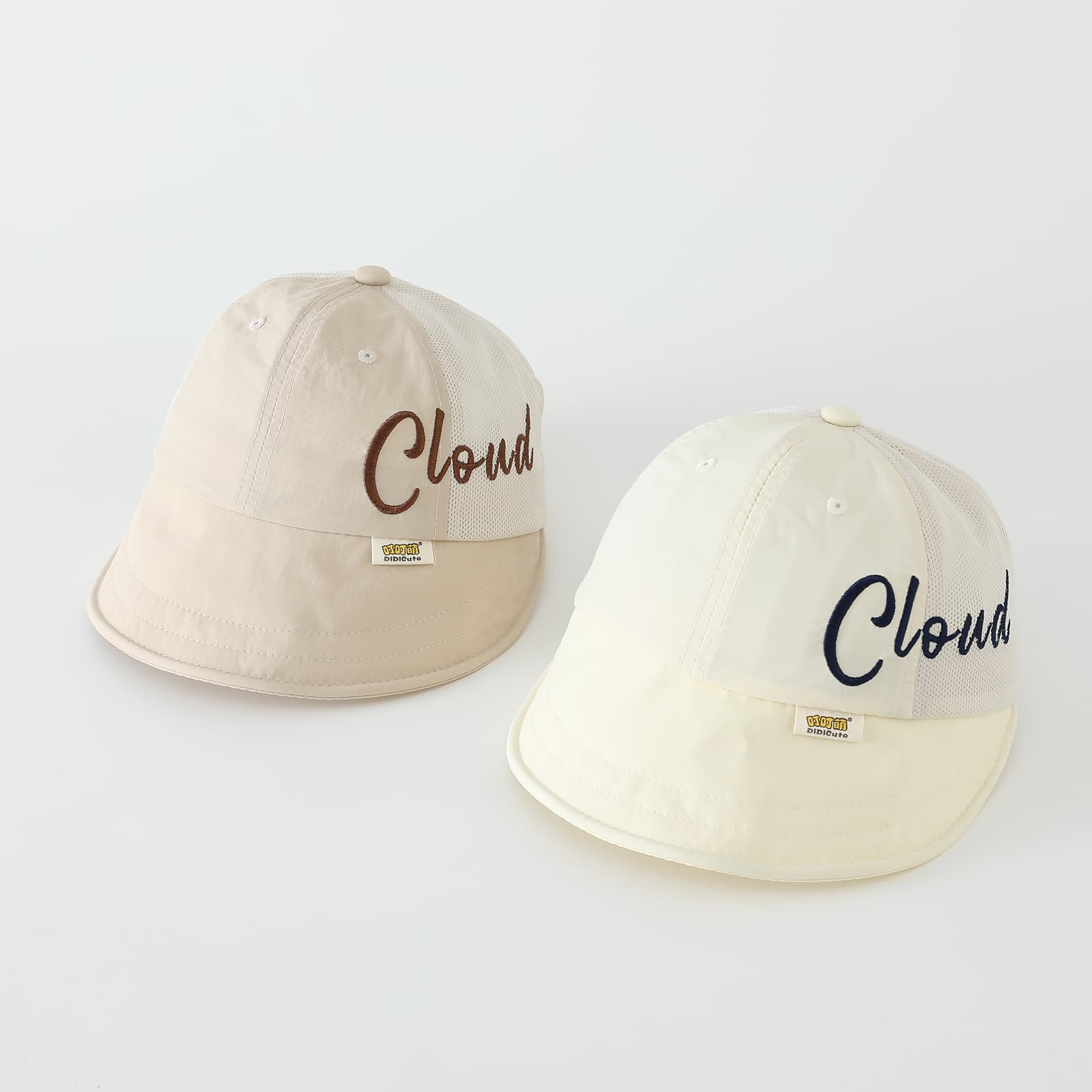 Summer Children's English Embroidery Sun Hat With Side Net Fabric For Ventilation And Soft Brim, Foldable Baby Face Protection Baseball Cap 3