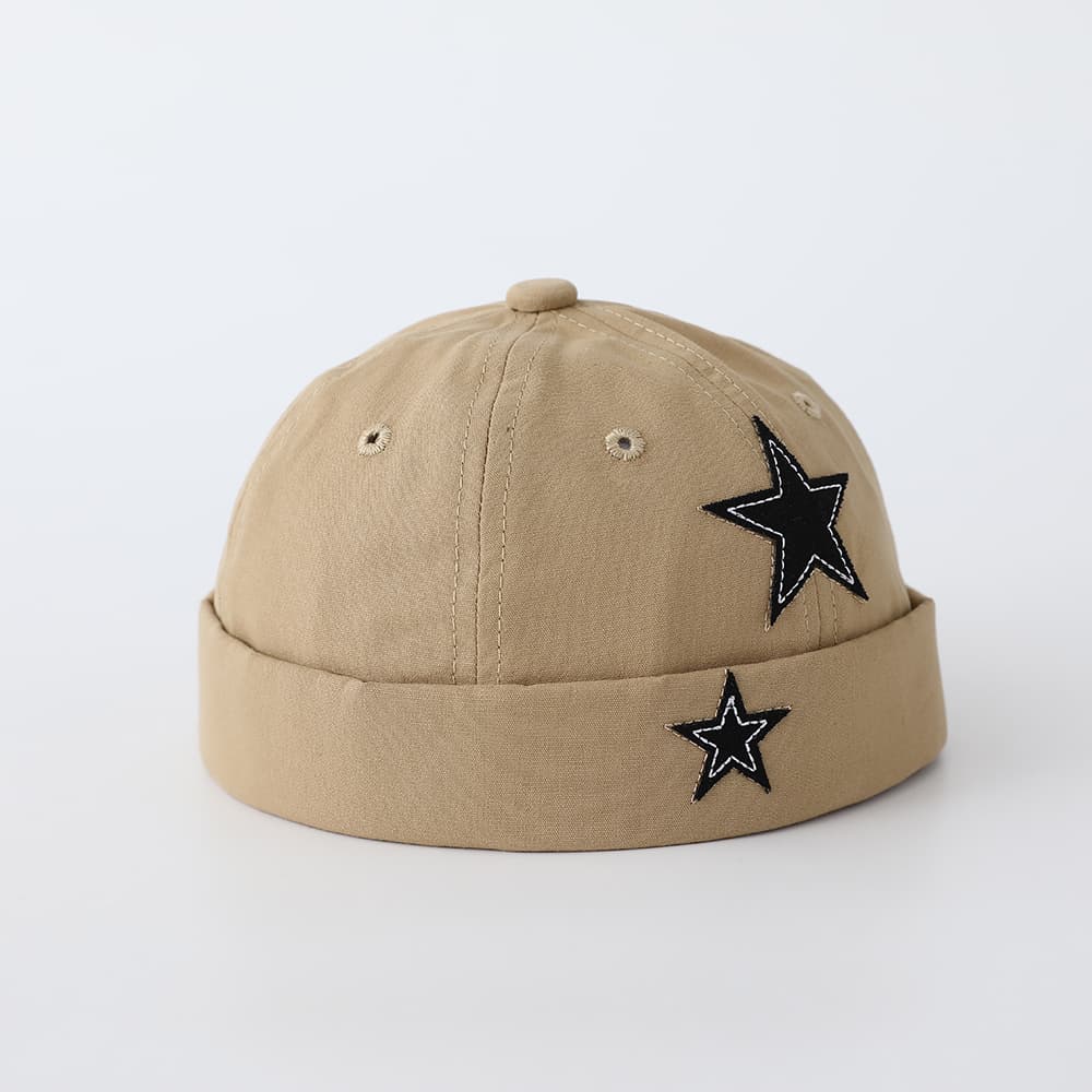 Children's Solid-color Five-pointed Star Applique Adjustable Trendy Hip-hop Style Landlord Hat Suitable For Shopping, Traveling And Street Use 6