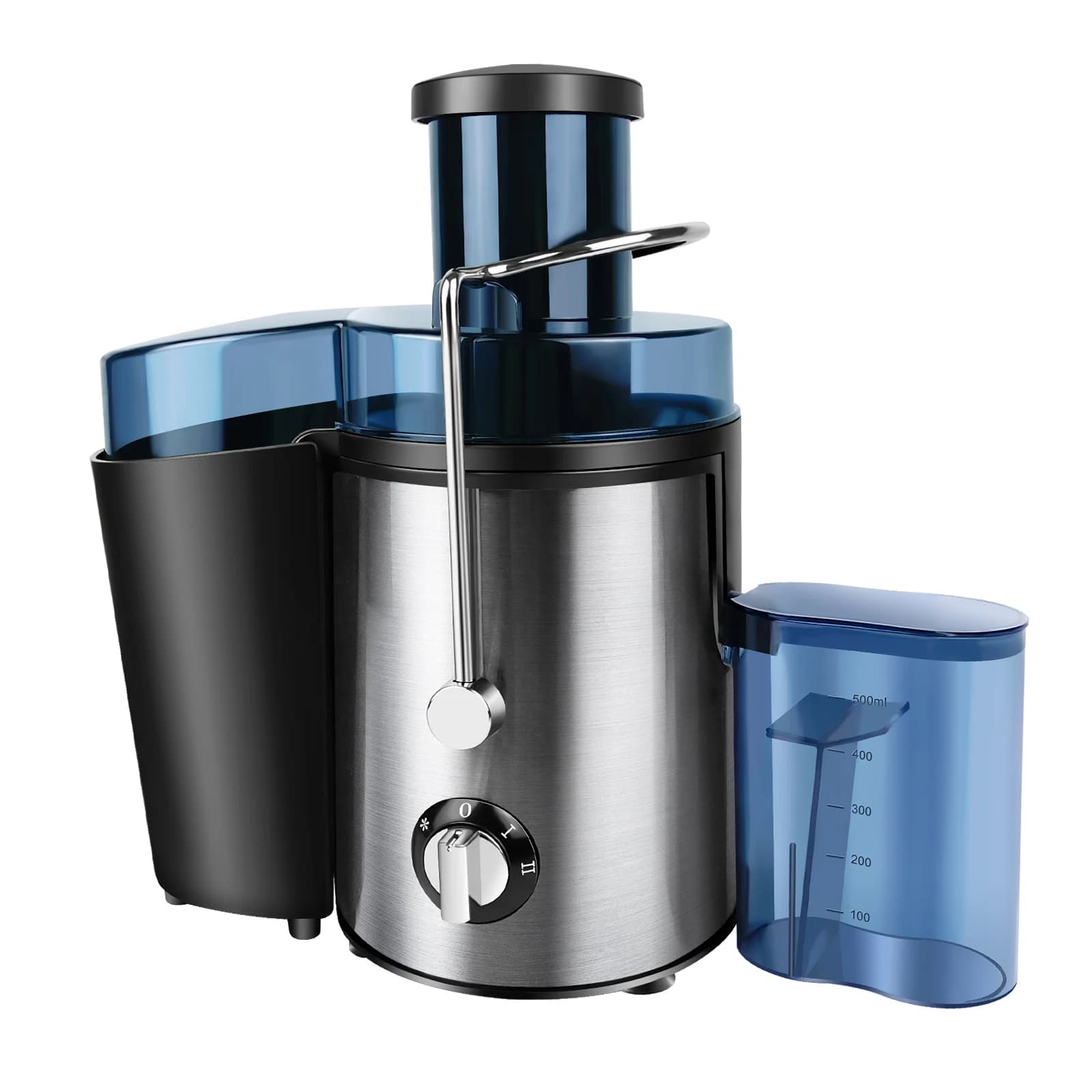Juicer Machine, Feed Chute For Fruits, Vegetables & Citrus, 2-Speed Centrifugal Juice Extractor, 500ML Capacity 4