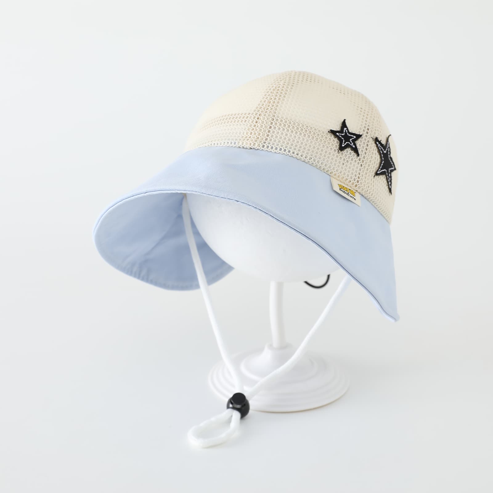 Summer Boys And Girls Multi-color Star Mesh Breathable Adjustable Windproof Rope Boater Hat For Outdoor Outings Baby Cap 2