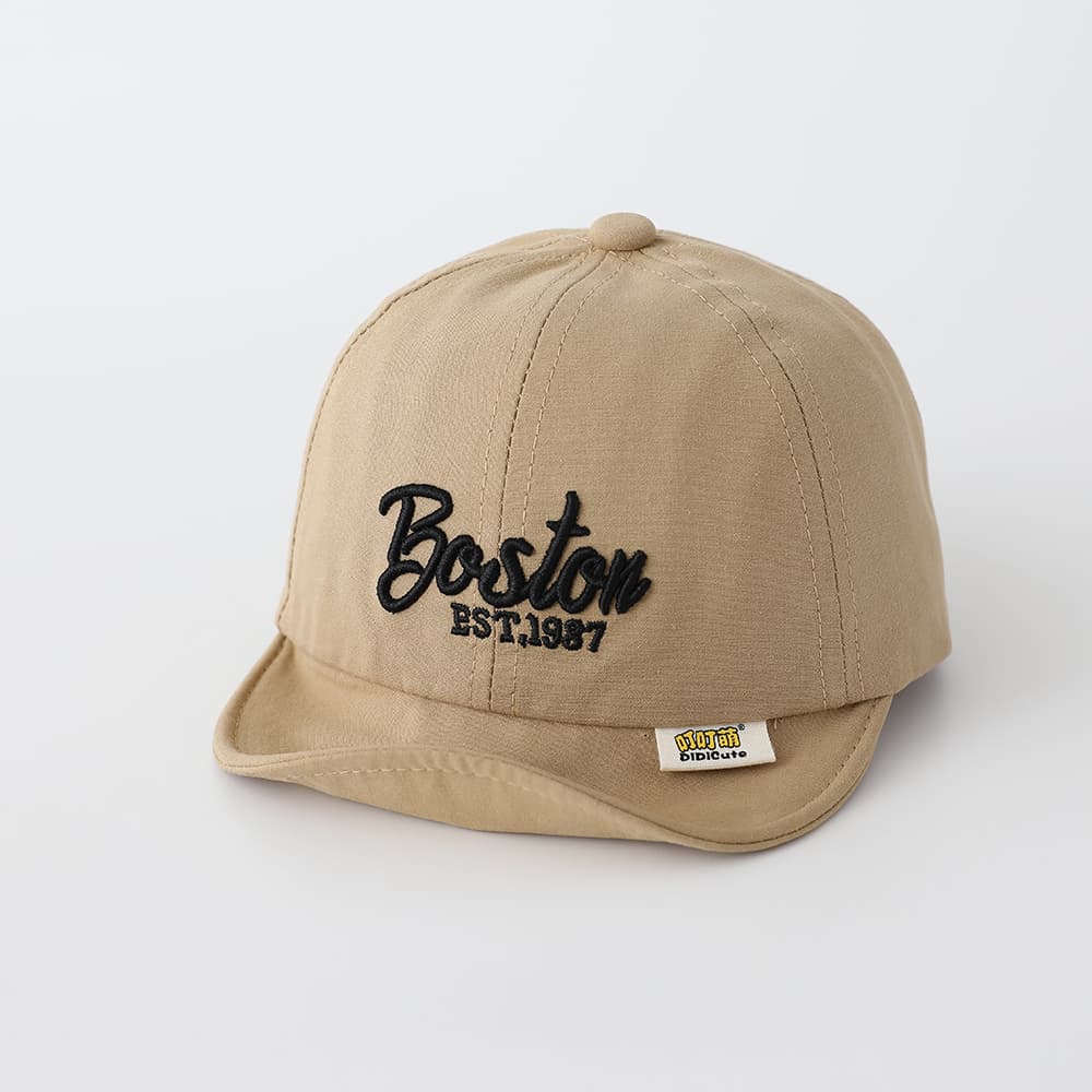 New Children's Solid-color English Three-dimensional Embroidered Adjustable Trendy Fashion Soft-brimmed Baseball Cap Suitable For Outdoor Travel And Sports 4
