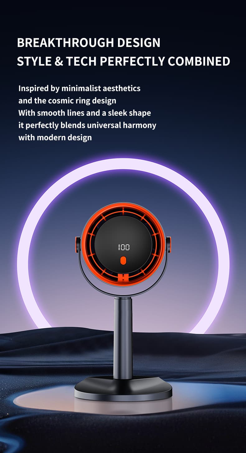 Forest Style Desktop Fan, USB Rechargeable Quiet Portable Fan With Activated Carbon Air Purification, 3-in-1 Stand Clip Hook Design, Energy Saving Circulating Fan For Home, Office, Bedroom Travel 20