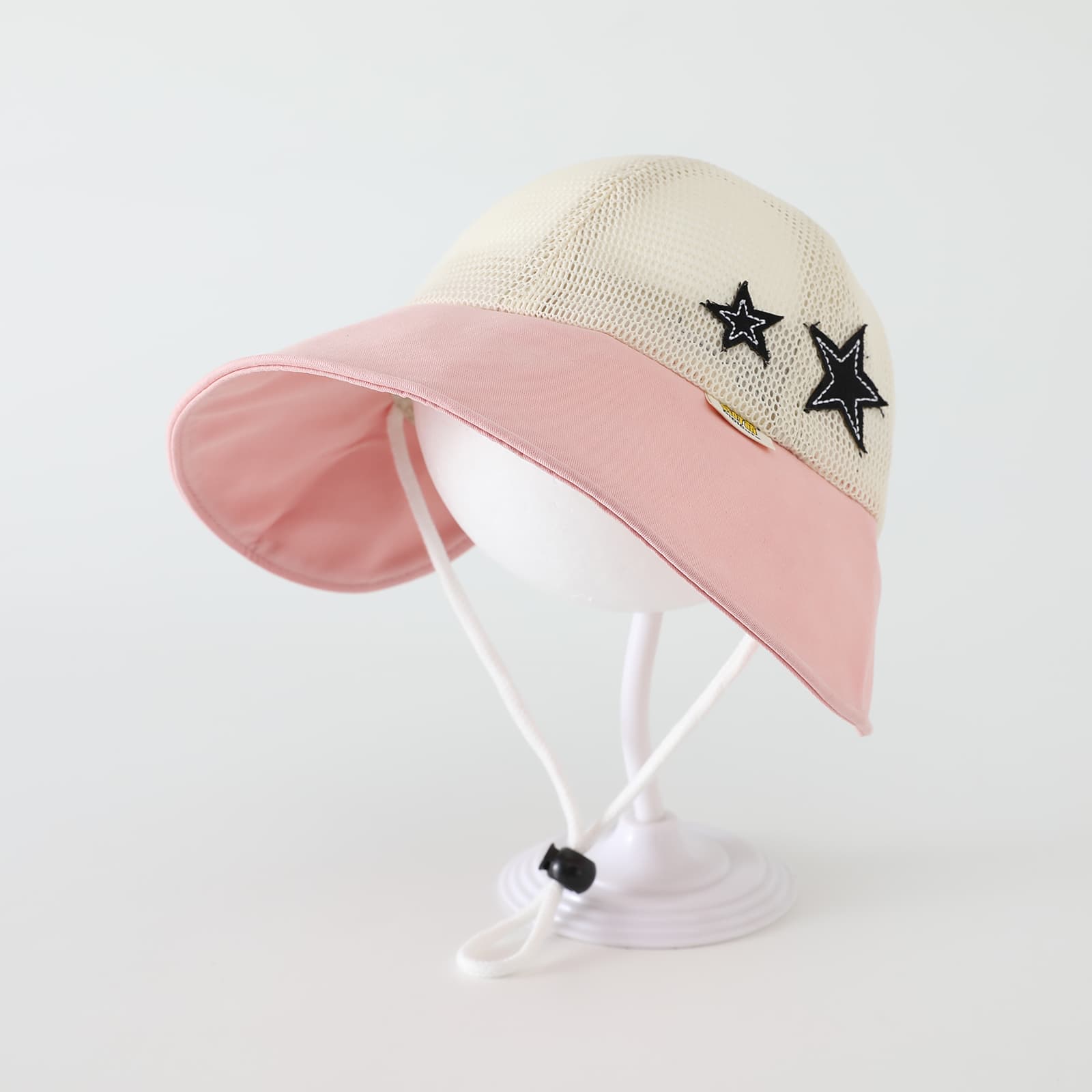 Summer Boys And Girls Multi-color Star Mesh Breathable Adjustable Windproof Rope Boater Hat For Outdoor Outings Baby Cap 6