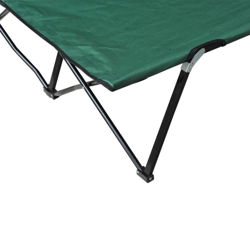 2 Person Folding Camping Cot For Adults, 50 Extra Wide Outdoor Portable Sleeping Cot With Carry Bag, Elevated Camping Bed, Beach Hiking, Green 12