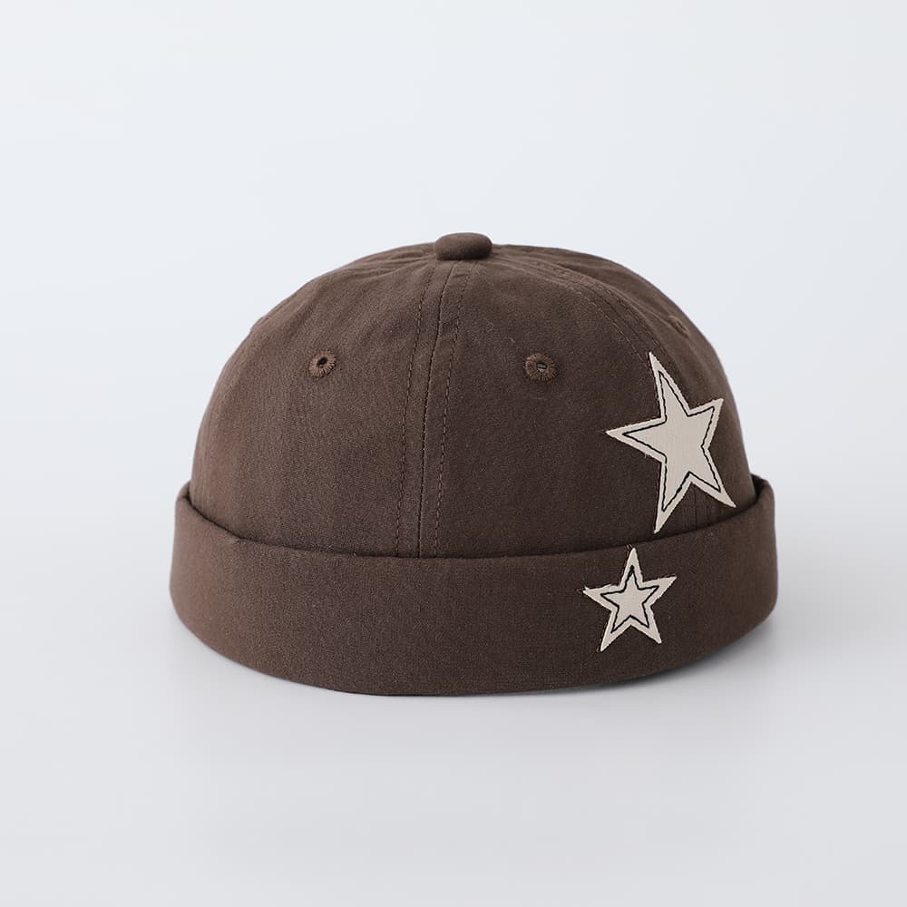 Children's Solid-color Five-pointed Star Applique Adjustable Trendy Hip-hop Style Landlord Hat Suitable For Shopping, Traveling And Street Use 7