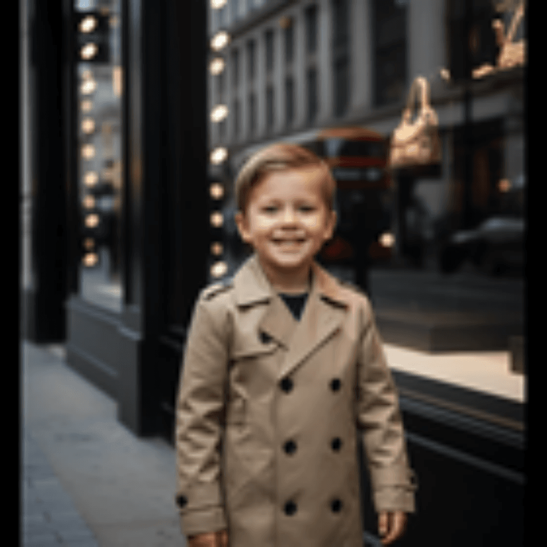 Kids Double Breasted Trench Coat Cotton Autumn Jacket For Boys-Girls -4 To 9 YRS 9