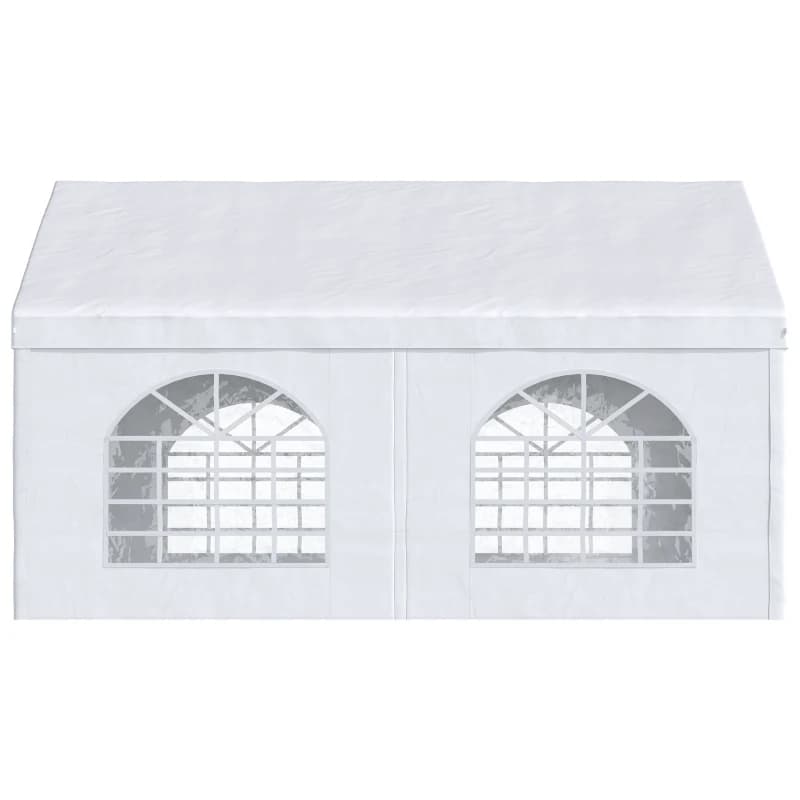 13 X 16.5 Ft Heavy Duty Party Tent Outdoor Gazebo Wedding Tent Event Shelter Carport BBQ With Removable Sidewalls & Windows, Outside Waterproof Canopy For Parties, White 2
