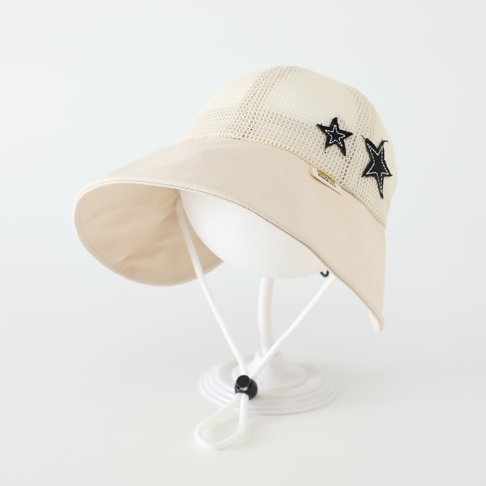 Summer Boys And Girls Multi-color Star Mesh Breathable Adjustable Windproof Rope Boater Hat For Outdoor Outings Baby Cap 5