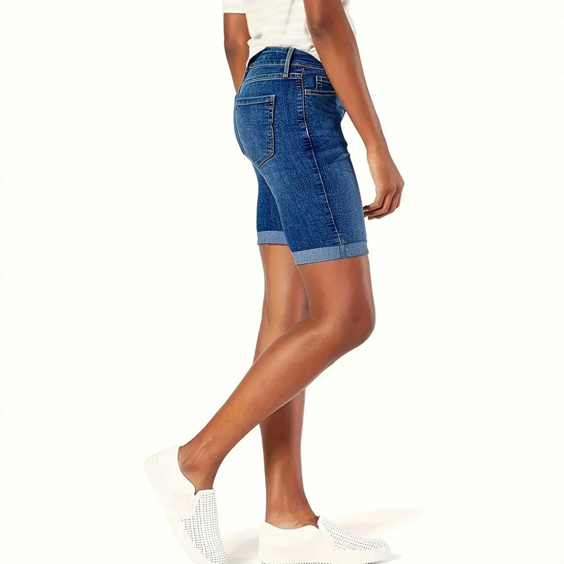 Summer Straight-leg Cropped Capris With Rolled Hems Versatile Shorts For Chic Girls 4