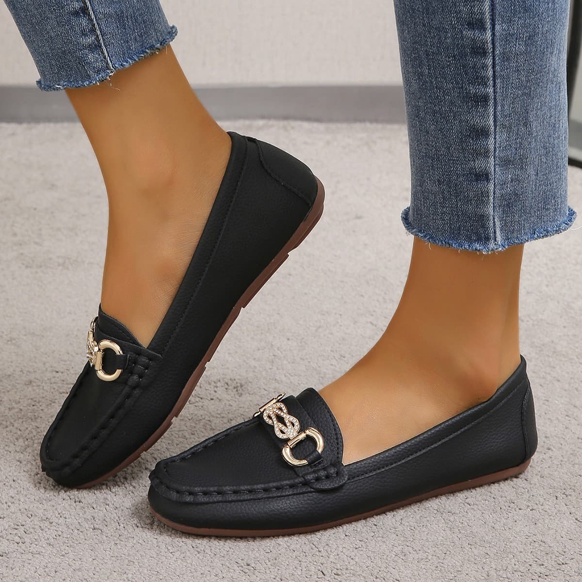 New Springautumn Korean-style Round-toe Slip-on Loafers 3