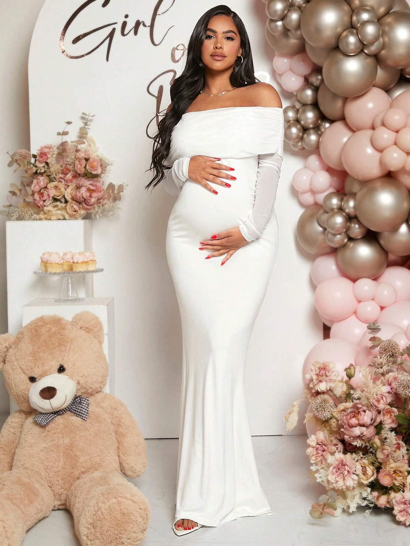 Off-shoulder Mermaid Long-sleeve Dress For Women 5