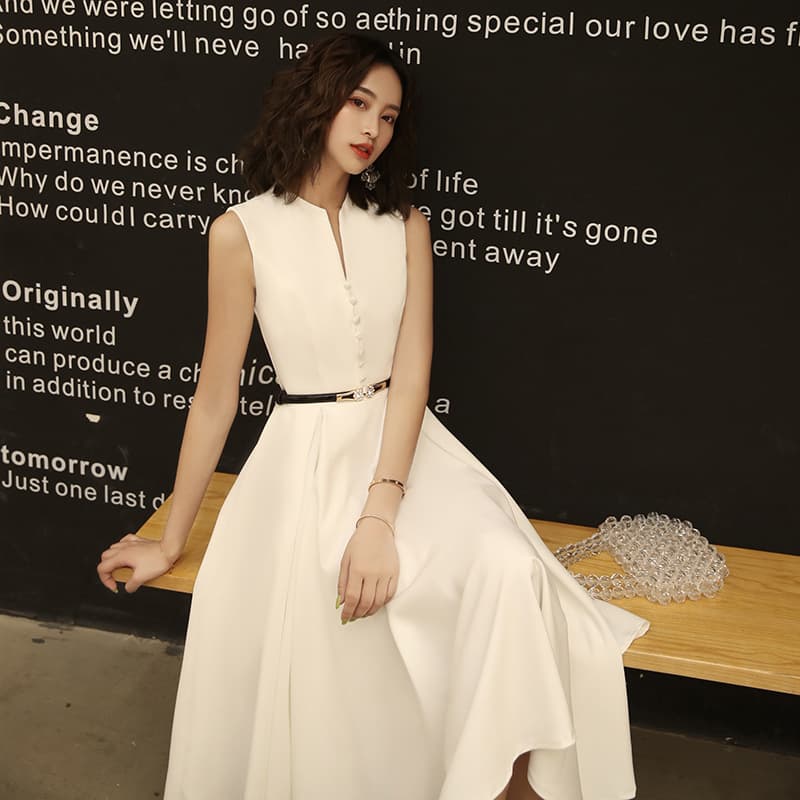 Womens Fashionable Casual Mid-length Dress 2