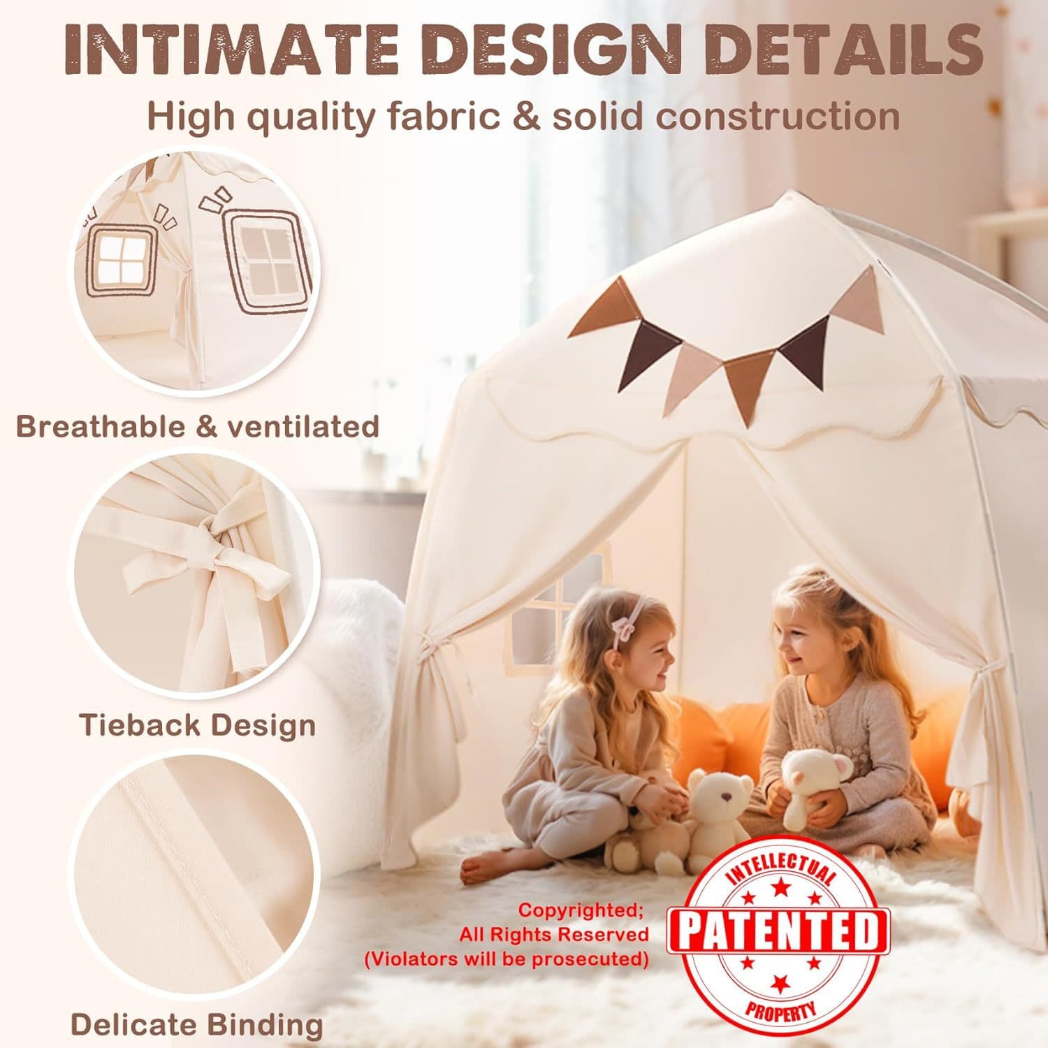 Indoor Play Tent For Children Boys And Girls Reading Nook 4