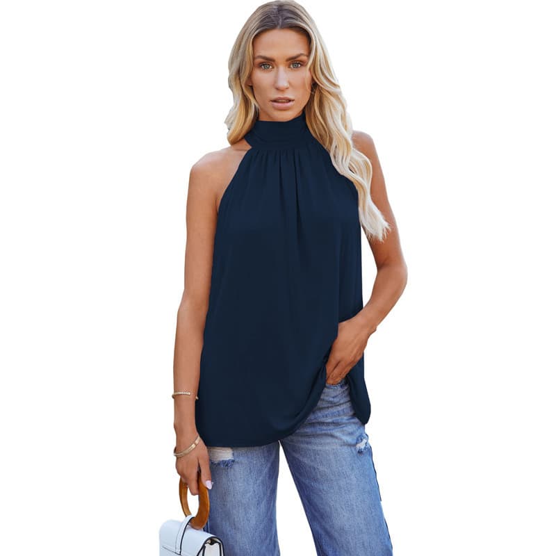 Womens Sleeveless Lace-up Vest 3