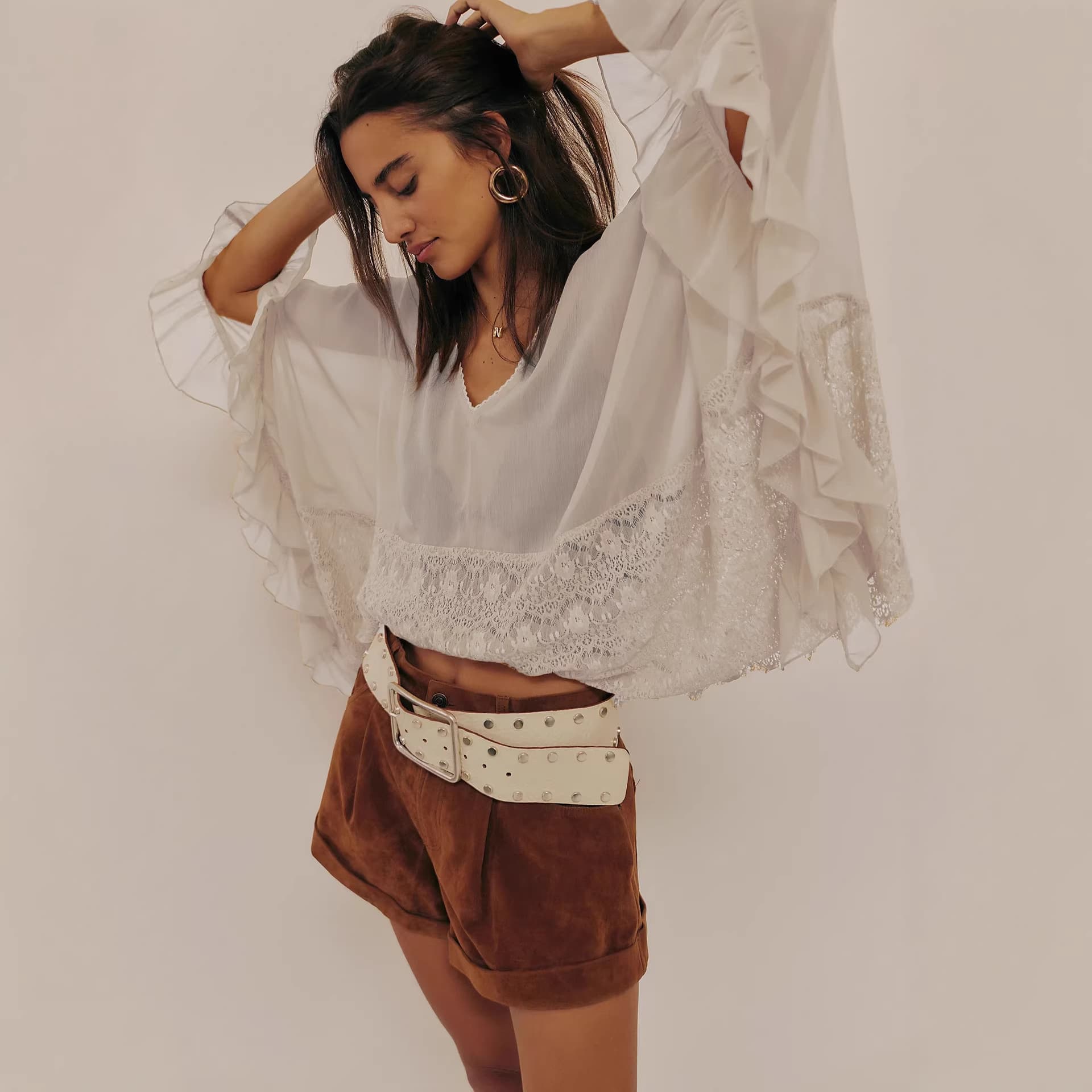 Spring Summer Womens Blouse With Batwing Sleeves For The Beach 7