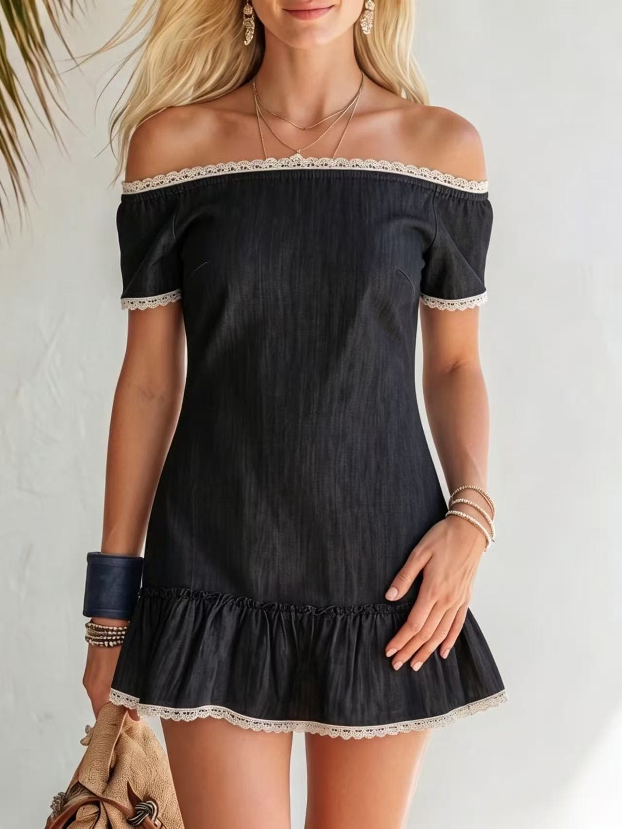 Cropped Strapless Off-shoulder Dress 9