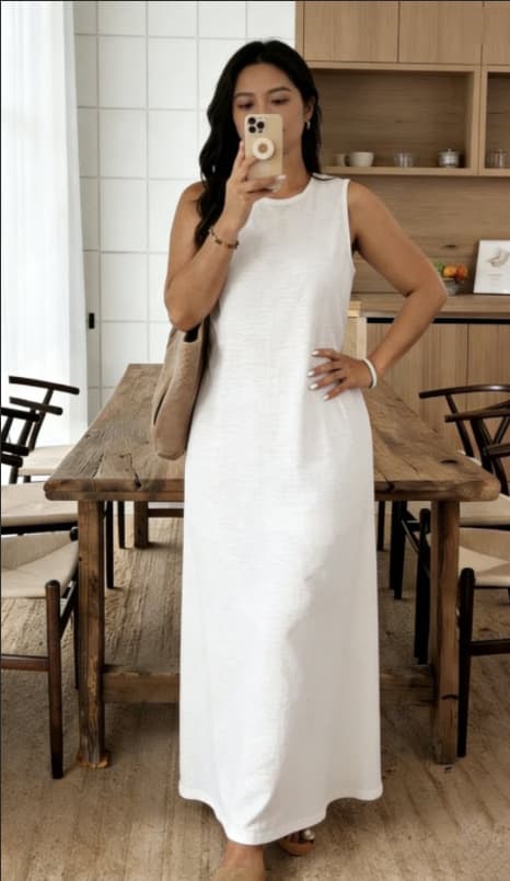 Womens Sleeveless Tank Top Pencil Long Dress 9