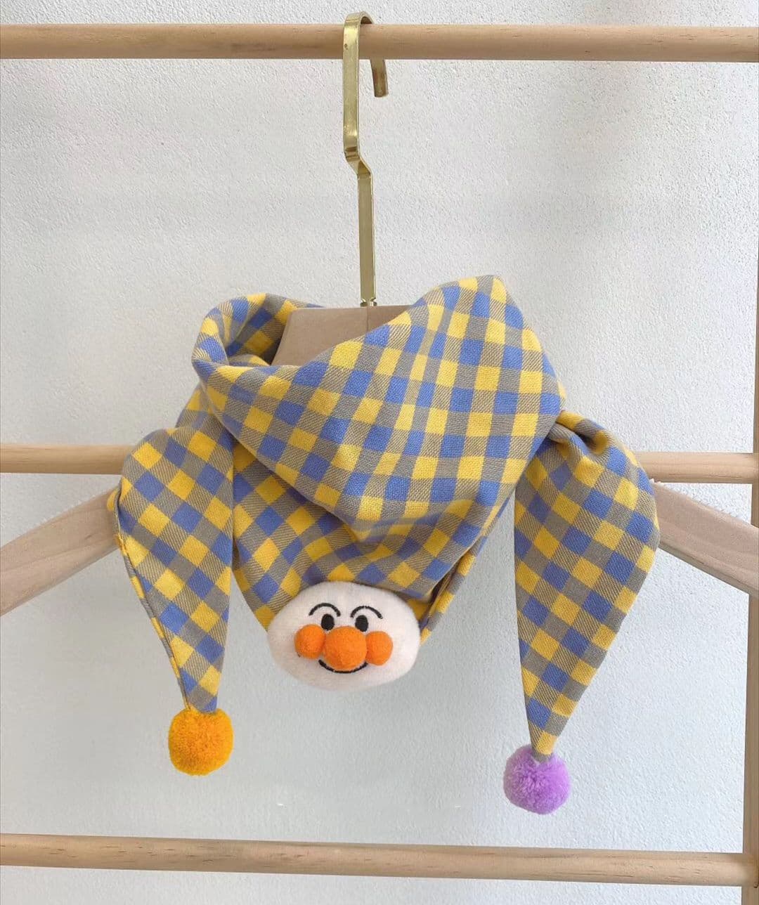 Korean-style Cotton-linen Plaid Childrens Scarf Versatile And Easy To Match 3