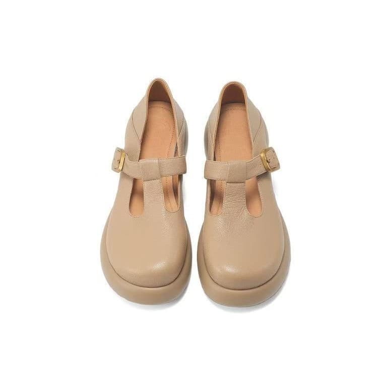 Springautumn Non-slip Leather Shoes Comfortable Mary Jane Shoes 6
