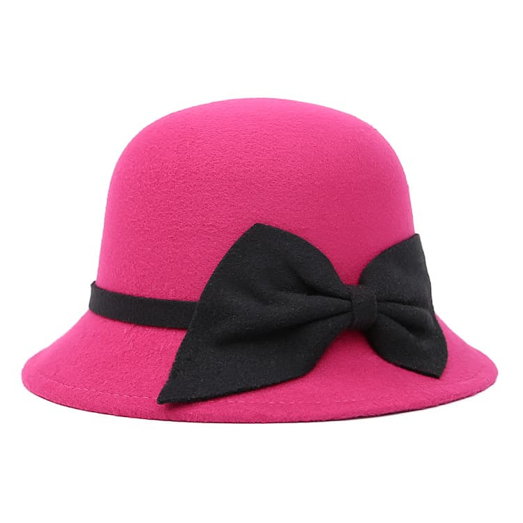 Fashionable And Elegant Womens Bowler Hat With A Striped Bow 13