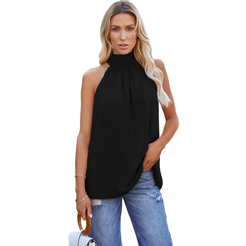 Womens Sleeveless Lace-up Vest 4