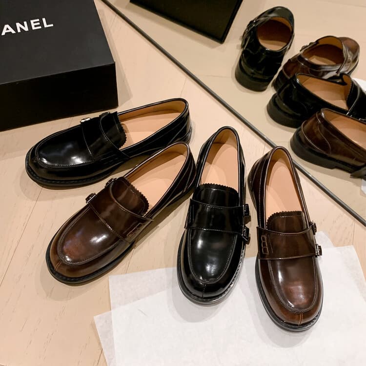 Retro Distressed Brown Round-toe Leather Shoes 2