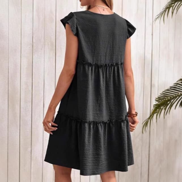 European And American-style Fashionable Thin Breathable Round-neck Sleeveless Dress 4