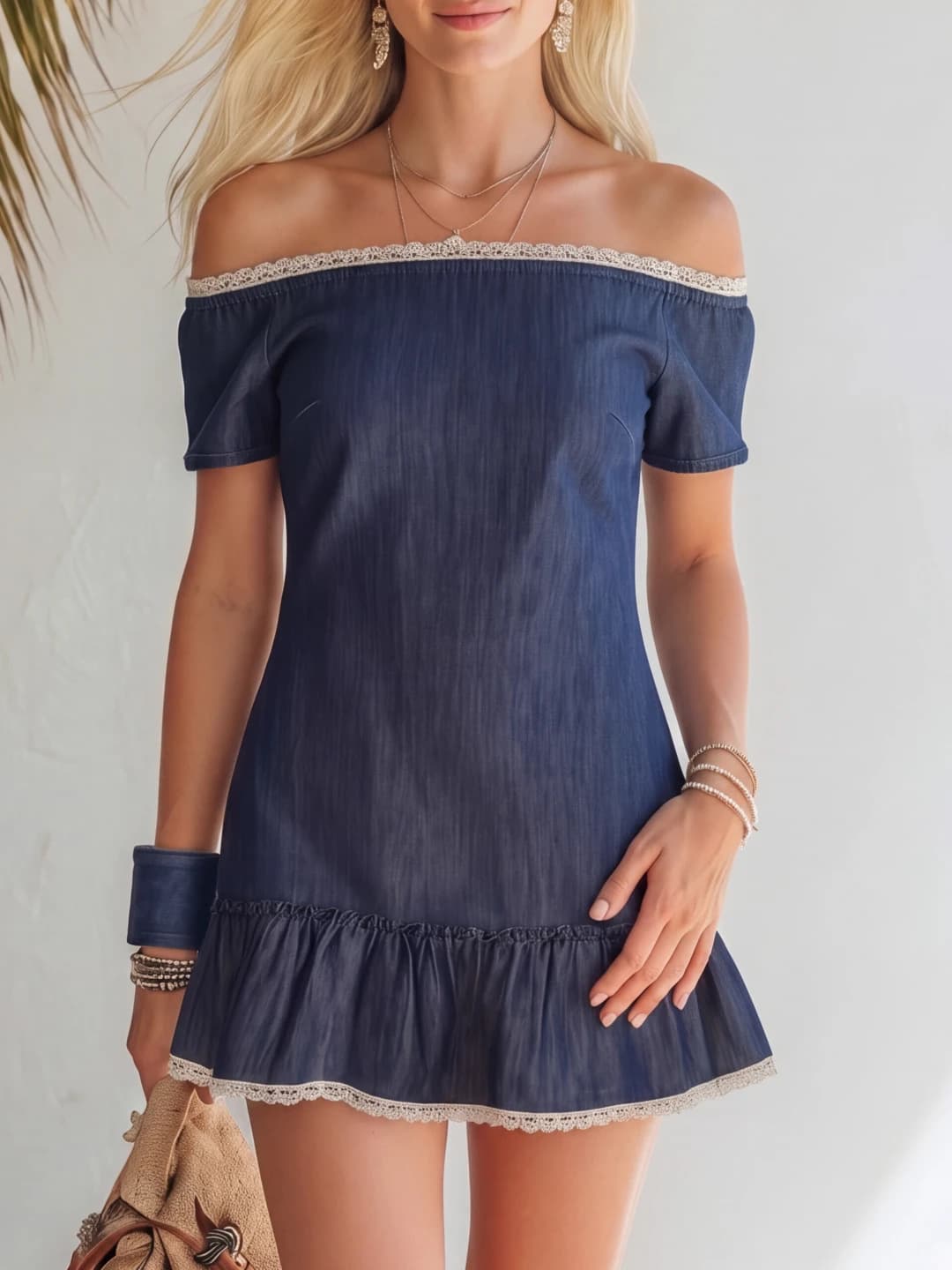 Cropped Strapless Off-shoulder Dress 6