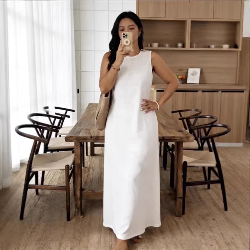 Womens Sleeveless Tank Top Pencil Long Dress 2