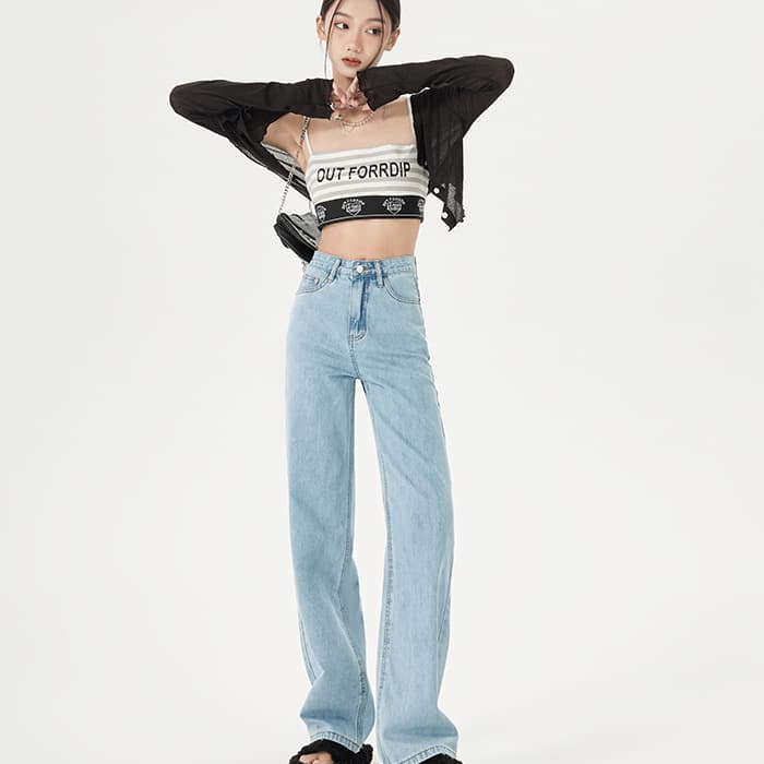 Womens Slim Straight-leg Jeans New Autumn Style 3