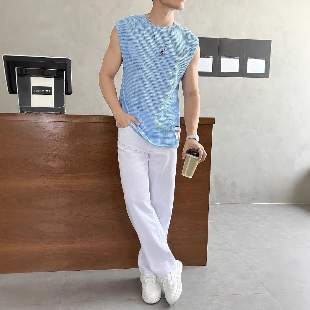 Mens Loose-Fit Fashionable Casual Sports Vest 5