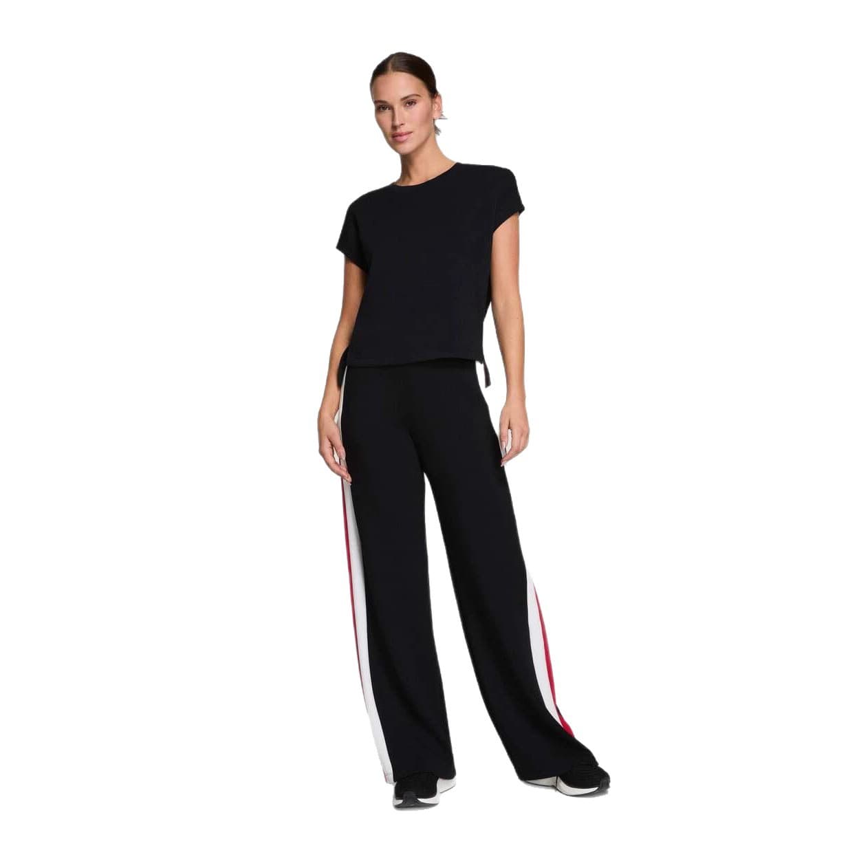 Color-block Side Casual Sports Trousers Fashionable And Versatile Womens Straight-leg Pants 3