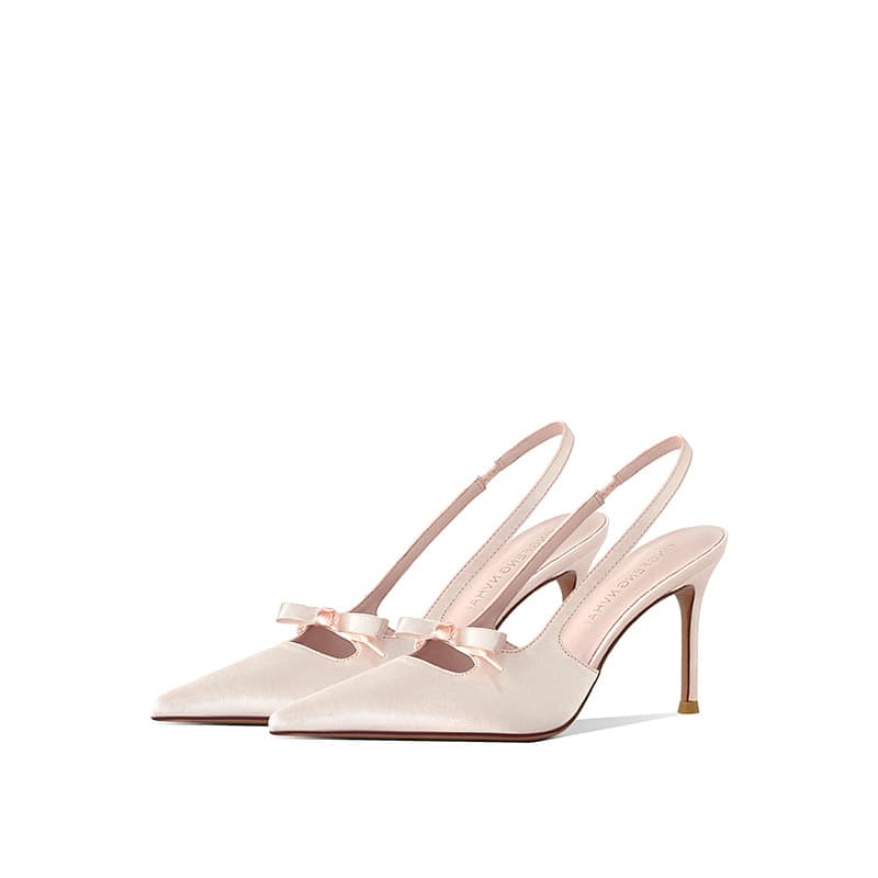 Womens Hollow-out Bow High Heels 3