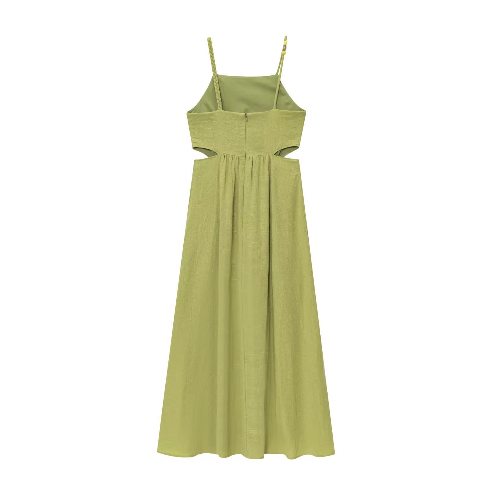 Womens Hollow-Out Design Strap Casual Dress 2