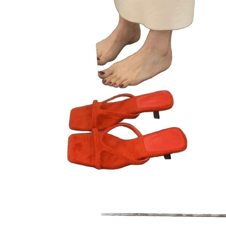 Womens French-style High-heeled Casual Sandals 4