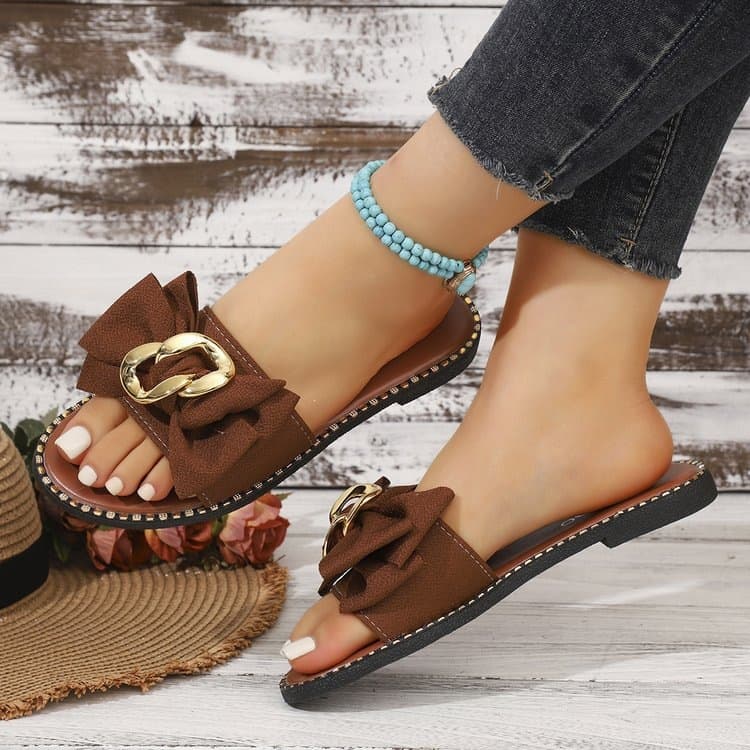 Comfortable Leopard-print Flip-flops Large Size 4