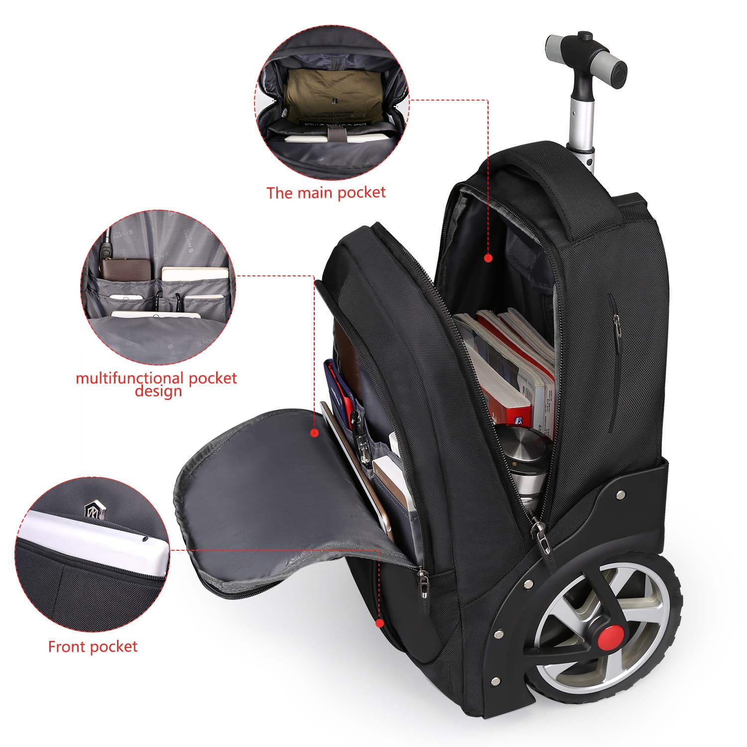 Large-capacity 18-inch Load-reducing Trolley Bag 5