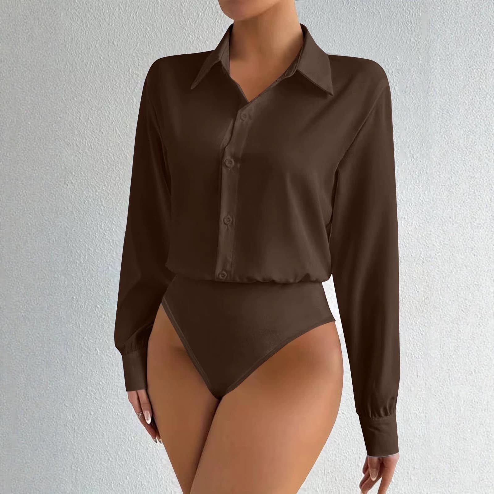 Womens Casual Long-sleeve Cardigan-button-up Shirt Top 3