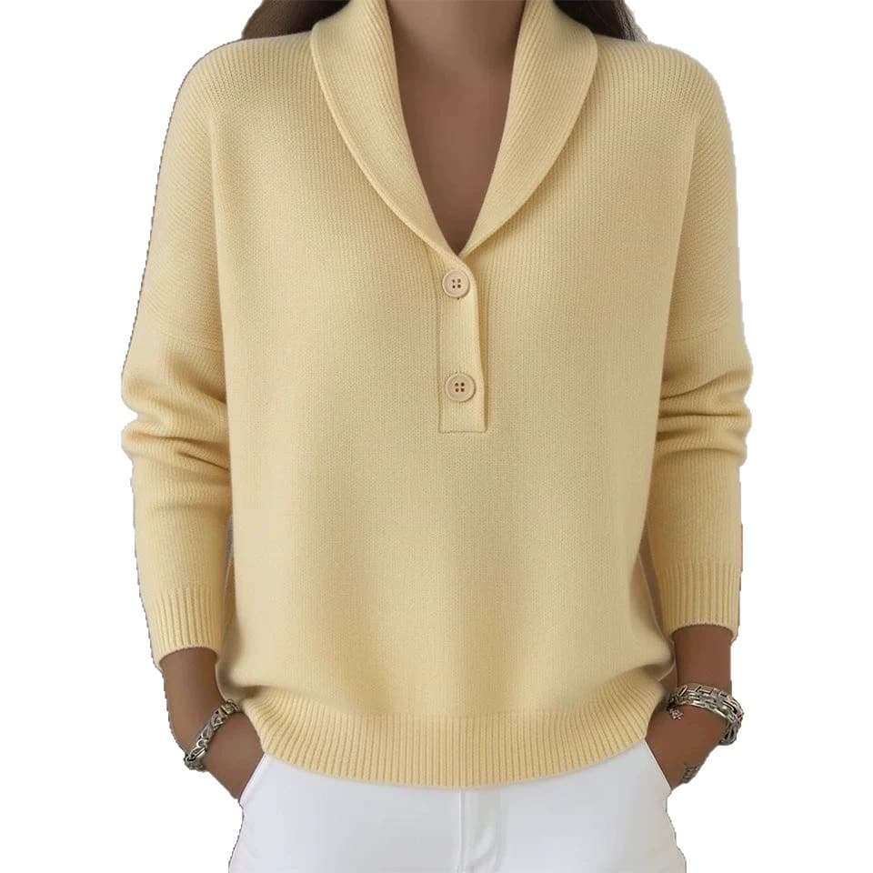 New Fallwinter Solid-color Polo-neck Casual Chic Womens Wear 9