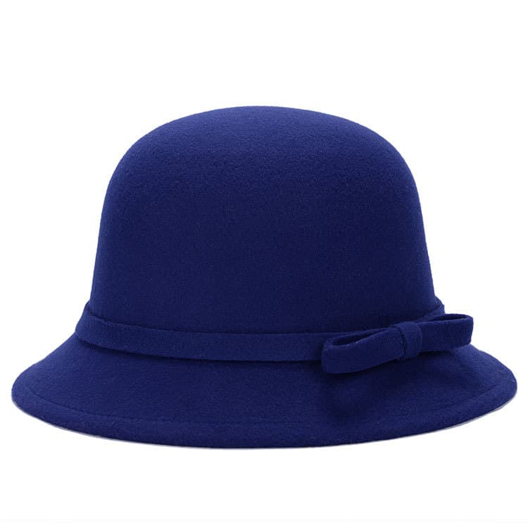 Fashionable And Elegant Womens Bowler Hat With A Striped Bow 7