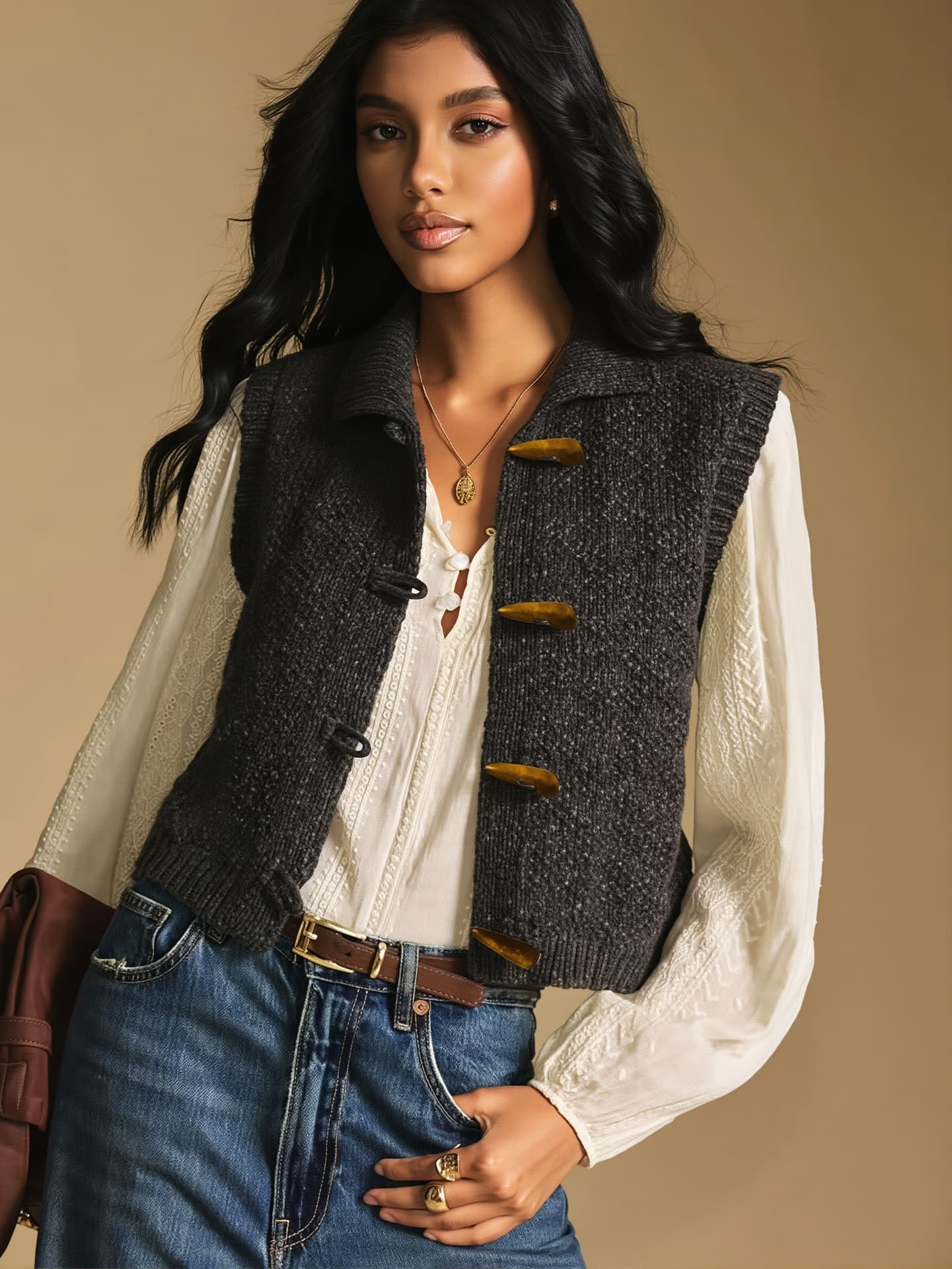 Womens Fashionable And Versatile Knitted Cardigan Coat 2