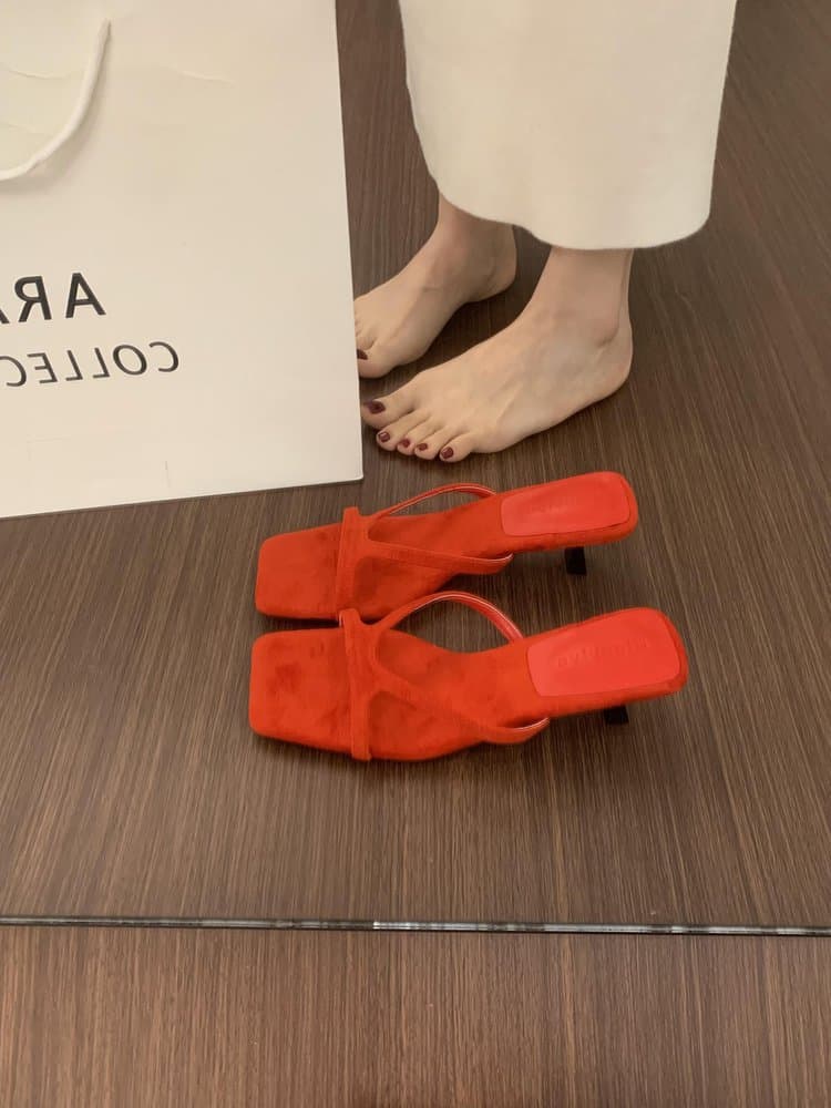 Womens French-style High-heeled Casual Sandals 3