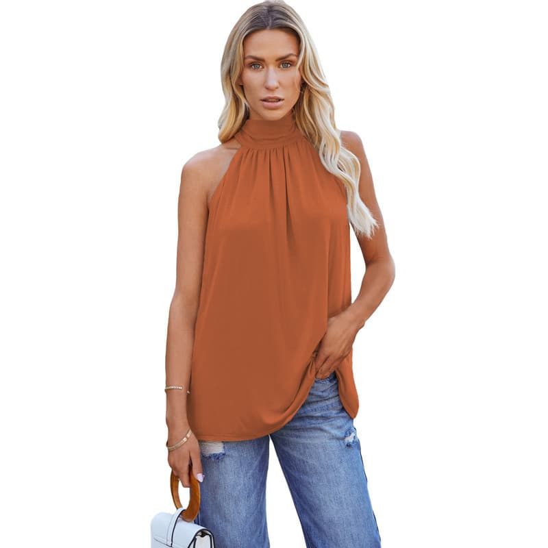 Womens Sleeveless Lace-up Vest 13