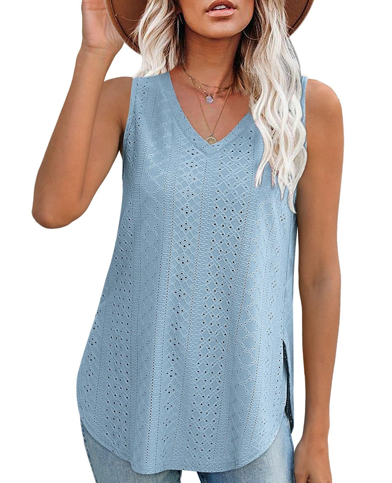 V-neck Vest Hole Hollow-out Sleeveless Top 10
